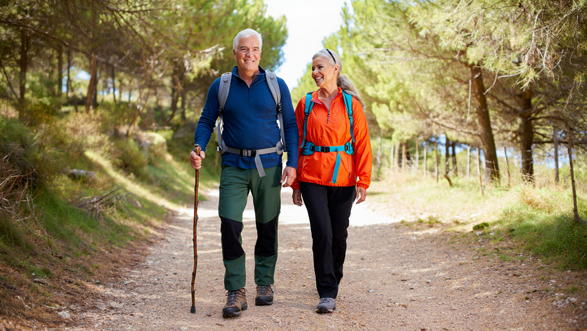 Active Senior Couple On A Nature Hike